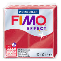 FIMO SOFT metallic-robijnrood 28